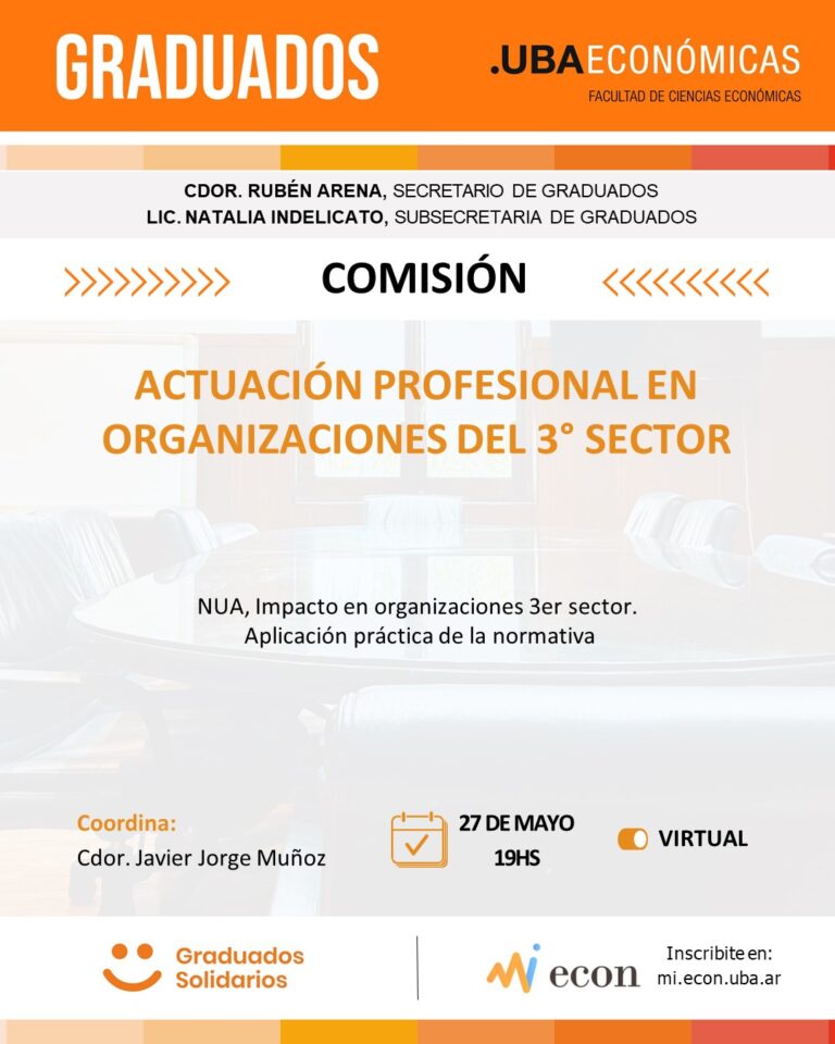 ACTUACIÓN PROFESIONAL EN ORGANIZACIONES DEL 3° SECTOR