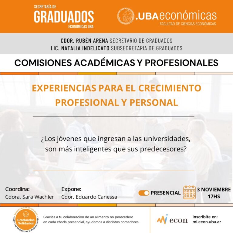 EXPERIENCIAS PARA EL CRECIMIENTO PROFESIONAL Y PERSONAL