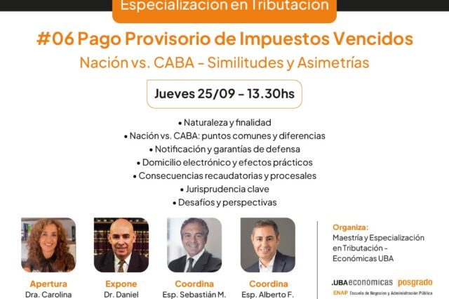Seminario – Maestría y Especialización en Tributación