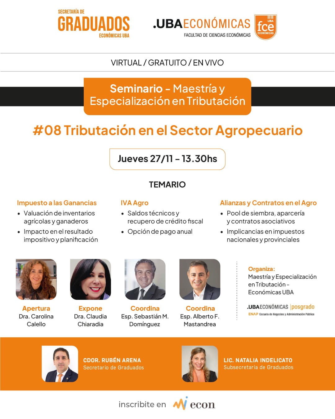 Seminario – Maestría y Especialización en Tributación