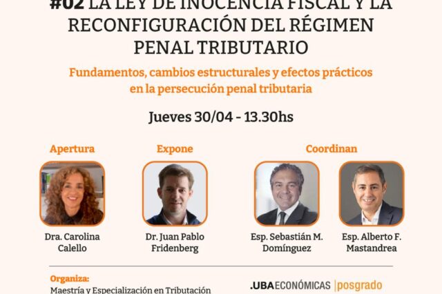 Seminario – Maestría y Especialización en Tributación