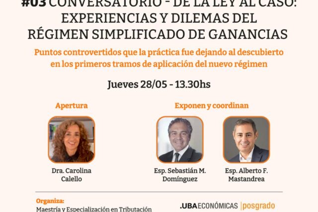 Seminario – Maestría y Especialización en Tributación