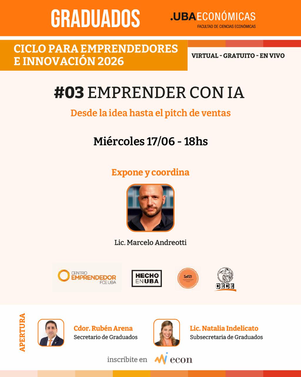 Ciclo para Emprendedores e Innovación 2026