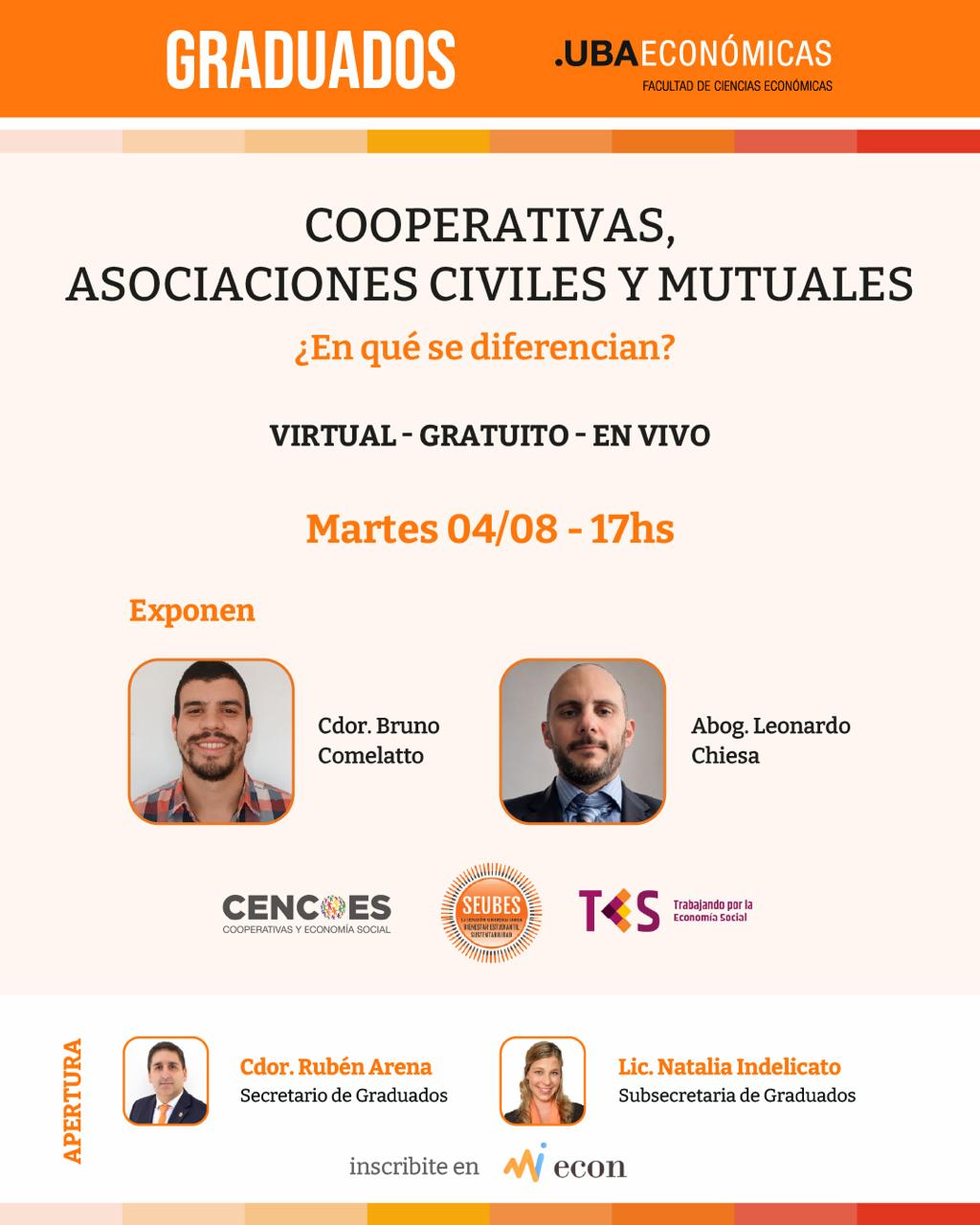 Cooperativas, Asociaciones Civiles y Mutuales