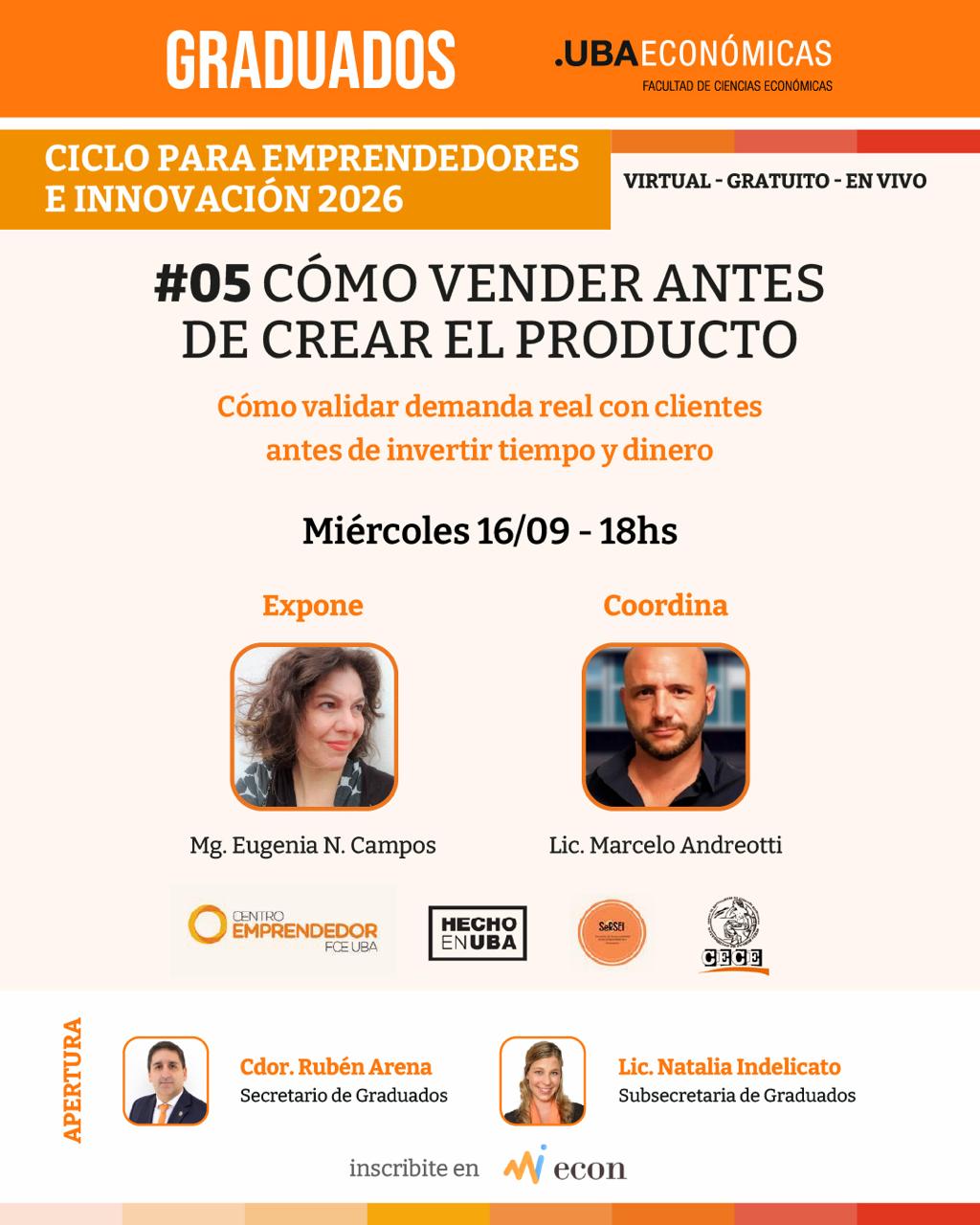 Ciclo para Emprendedores e Innovación 2026