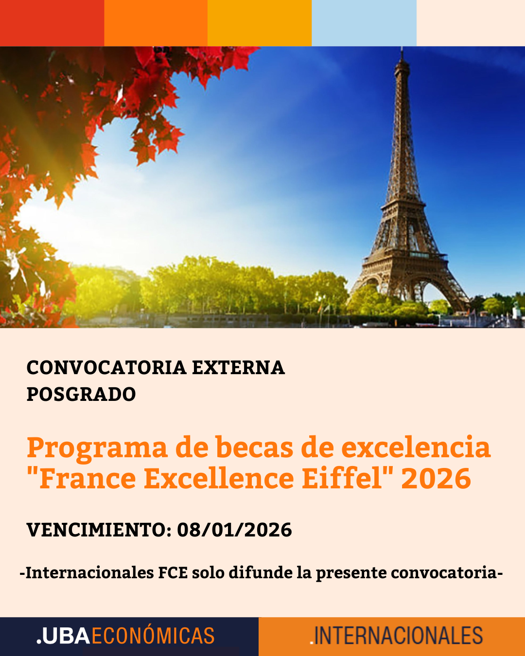 Programa de becas de excelencia “France Excellence Eiffel” 2026