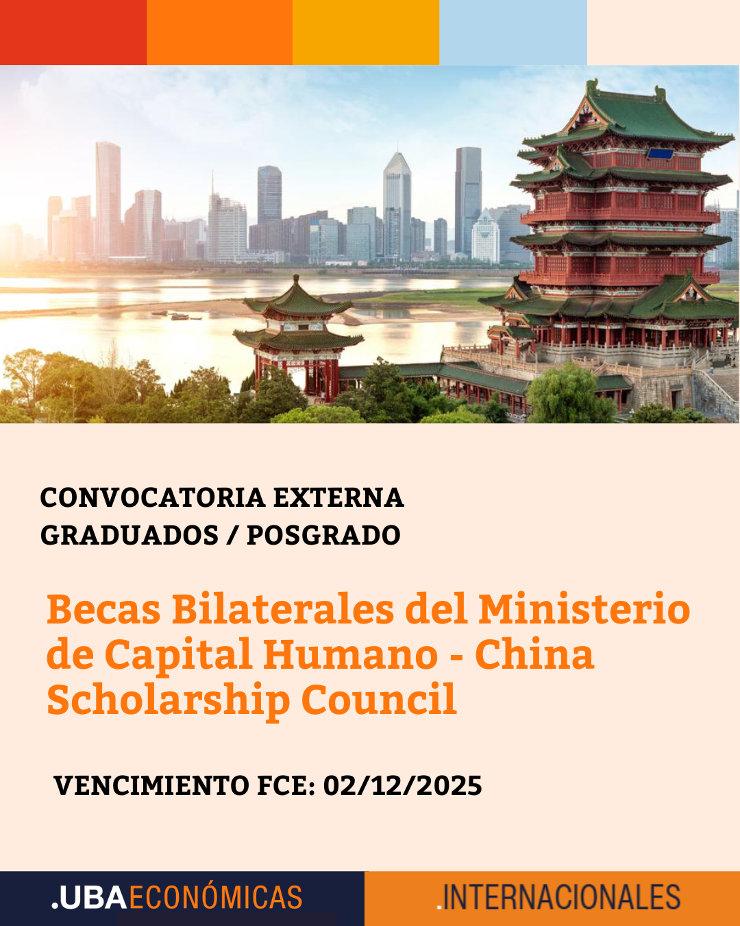 Becas Bilaterales del Ministerio de Capital Humano – China Scholarship Council