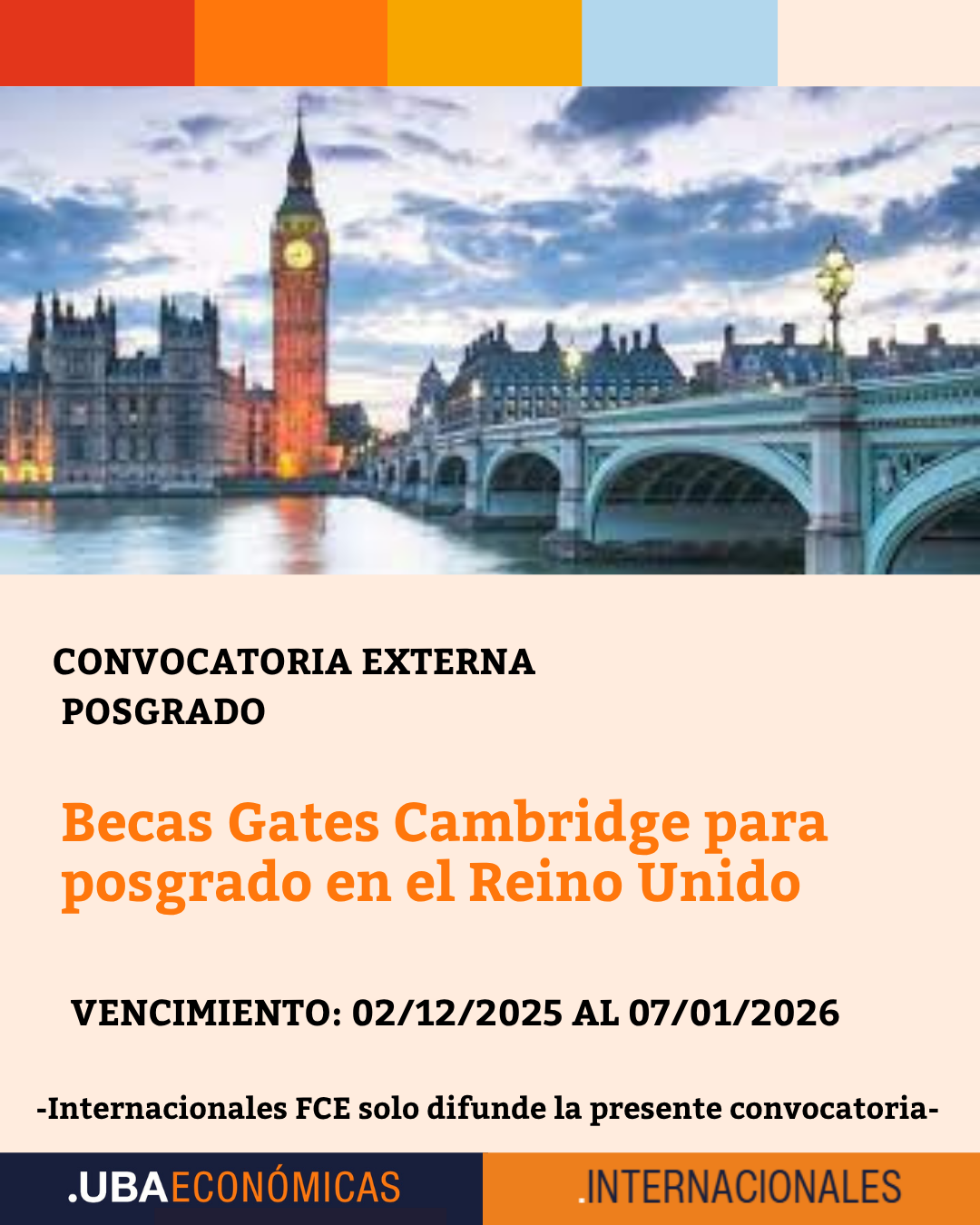 Becas Gates Cambridge para posgrado en el Reino Unido