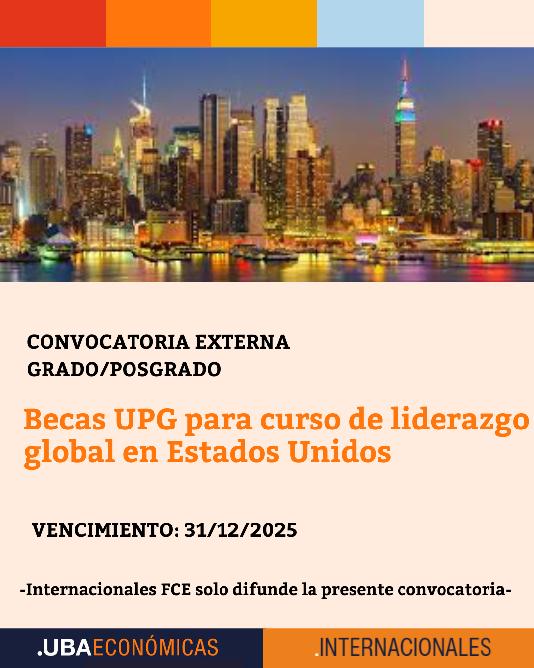 Becas UPG para curso de liderazgo global en Estados Unidos