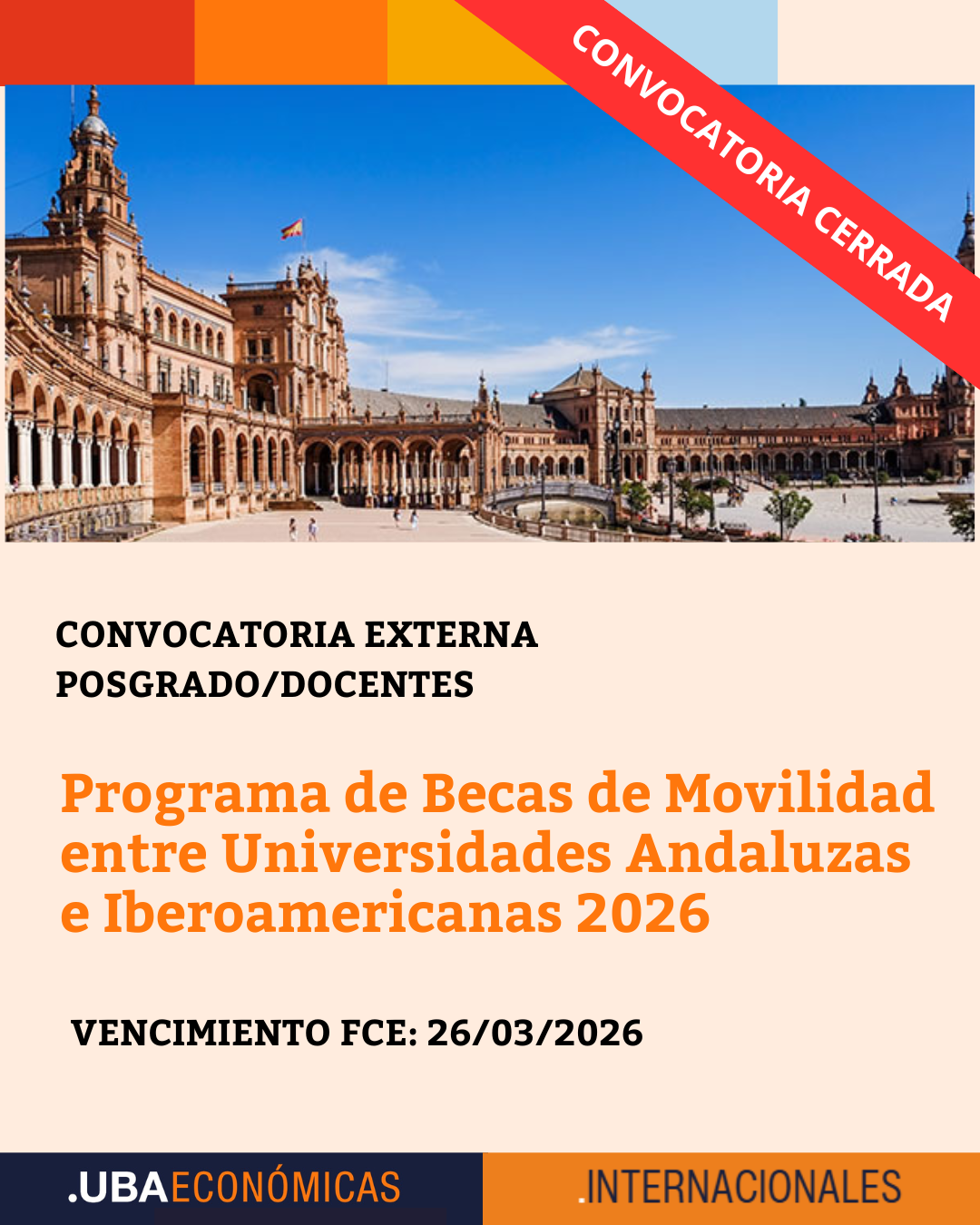 -CONVOCATORIA CERRADA- Programa de Becas de Movilidad entre Universidades Andaluzas e Iberoamericanas 2026