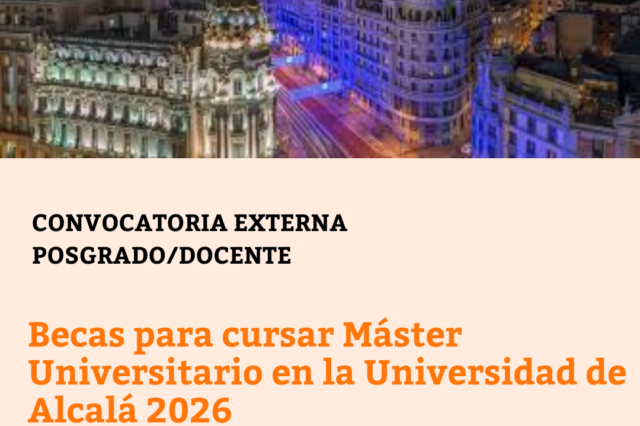 Becas para cursar Máster Universitario en la Universidad de Alcalá 2026