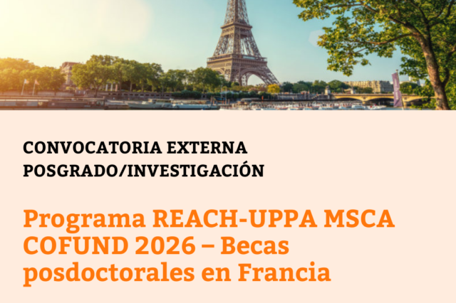 Programa REACH-UPPA MSCA COFUND 2026 – Becas posdoctorales en Francia