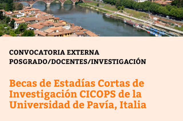 Becas de Estadías Cortas de Investigación CICOPS de la Universidad de Pavía, Italia