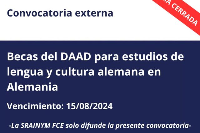 -CONVOCATORIA CERRADA- Becas del DAAD para estudios de lengua y cultura alemana en Alemania