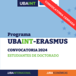 -CONVOCATORIA CERRADA- PROGRAMA UBAINT-ERASMUS. ESTUDIANTES DE DOCTORADO