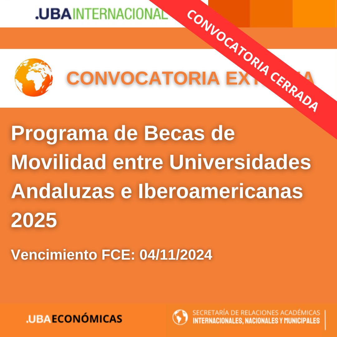 -CONVOCATORIA CERRADA- Programa de Becas de Movilidad entre Universidades Andaluzas e Iberoamericanas 2025