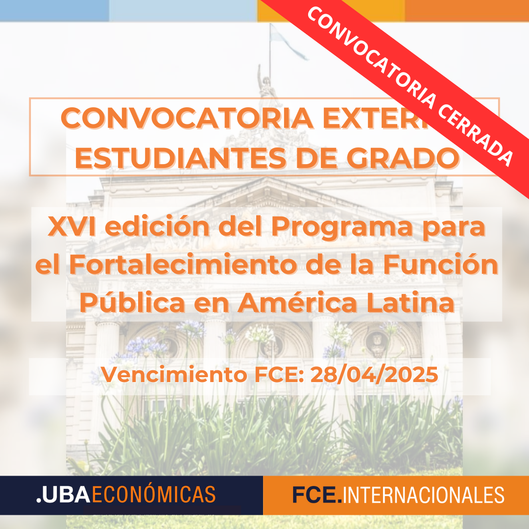 -CONVOCATORIA CERRADA- XVI edición del Programa para el Fortalecimiento de la Función Pública en América Latina