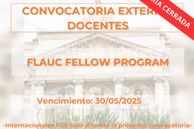 -CONVOCATORIA CERRADA- FLAUC Fellow Program