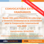 -CONVOCATORIA CERRADA- Becas OEA para Maestría en Liderazgo y Gerencia Ambiental en la Universidad p...
