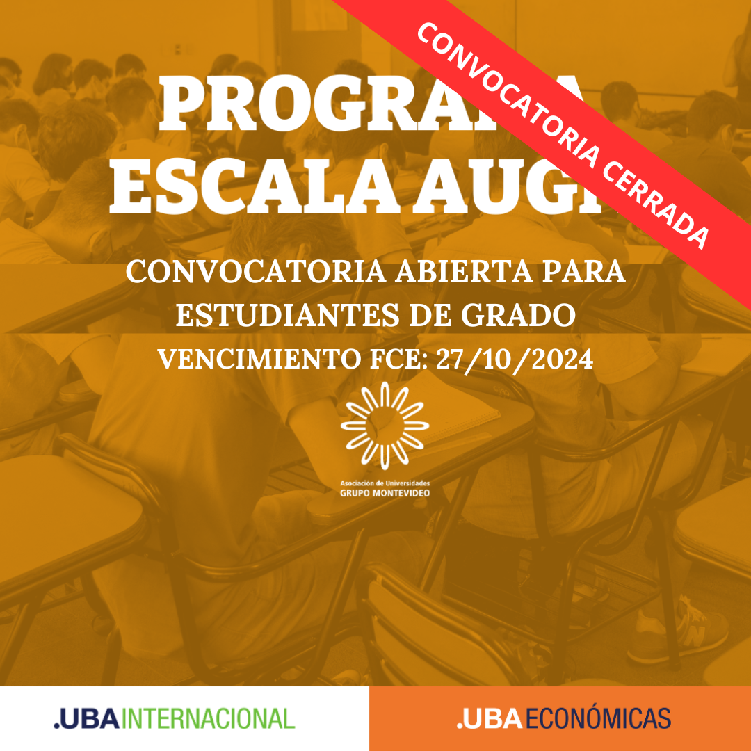 -CONVOCATORIA CERRADA- Convocatoria 1º 2025 – Programa ESCALA Estudiantes de Grado de AUGM