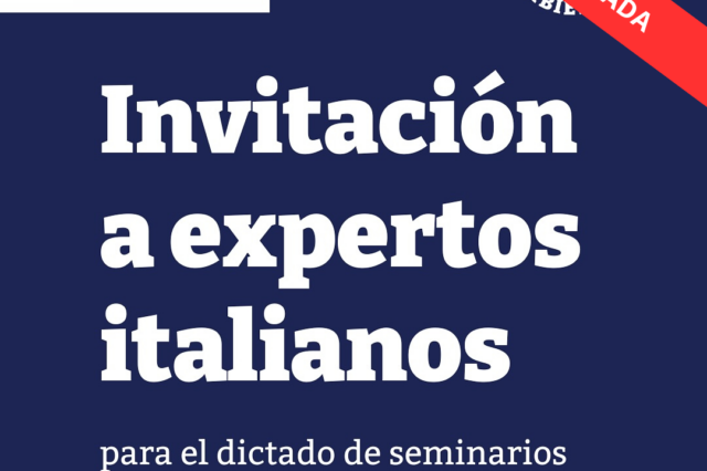 -CONVOCATORIA CERRADA- Invitación a expertos italianos para el dictado de seminarios de posgrado