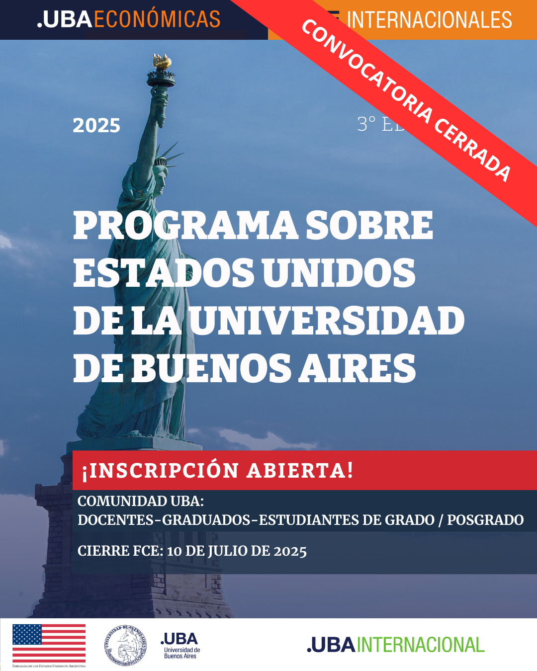 -CONVOCATORIA CERRADA- Programa sobre Estados Unidos de la Universidad de Buenos Aires
