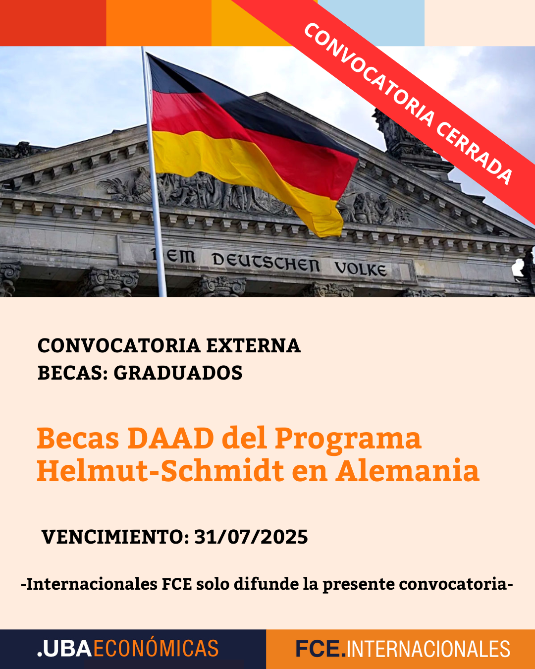 -CONVOCATORIA CERRADA- Becas DAAD del Programa Helmut-Schmidt en Alemania
