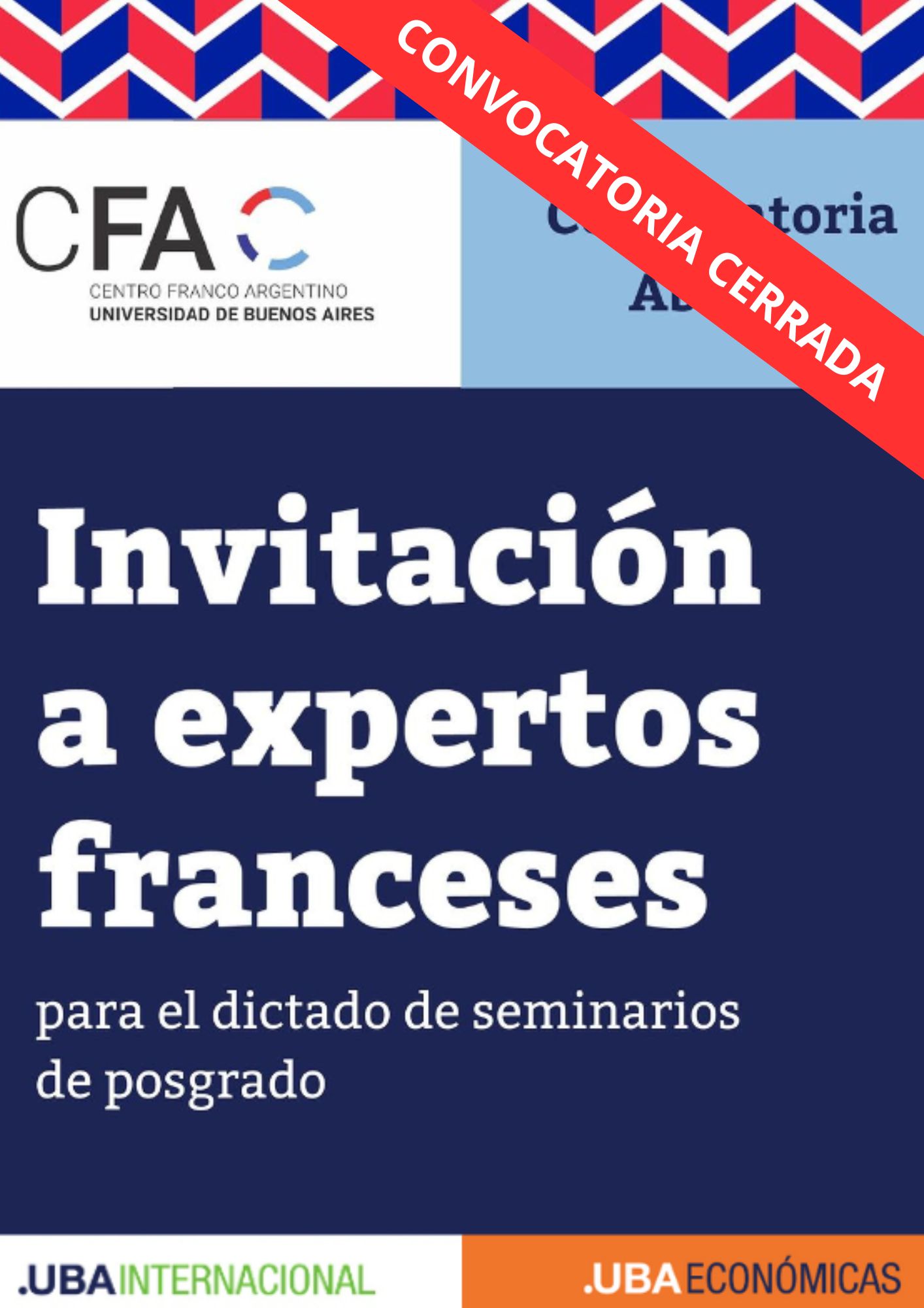 -CONVOCATORIA CERRADA- Invitación a Expertos Franceses para el Dictado de Seminarios de Posgrado