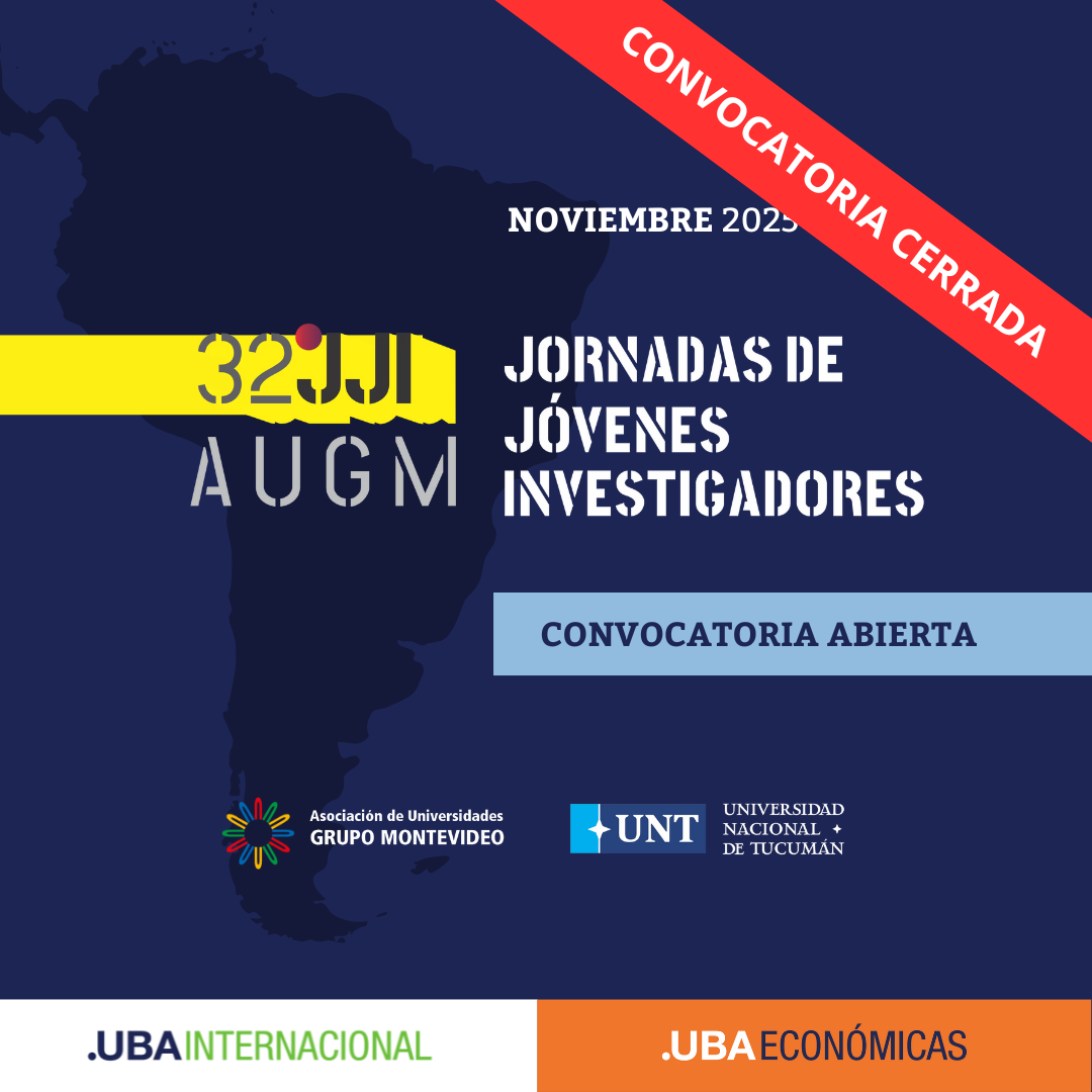 -CONVOCATORIA CERRADA- XXXII Jornada de Jóvenes Investigadores 2025 AUGM-UNT