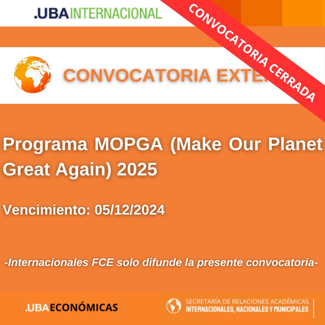 -CONVOCATORIA CERRADA- Programa MOPGA 2025