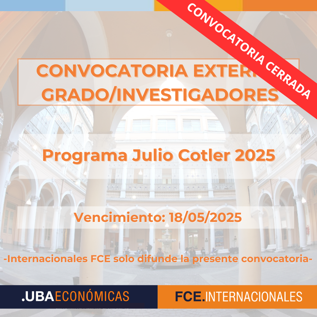-CONVOCATORIA CERRADA- Programa Julio Cotler 2025