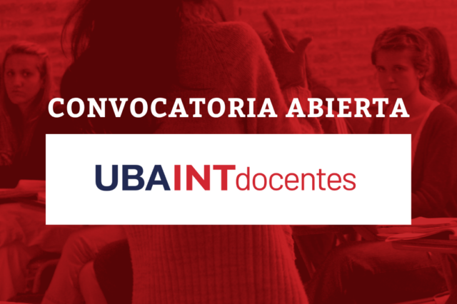 Convocatoria UBAINT Docentes 2027; 1er llamado