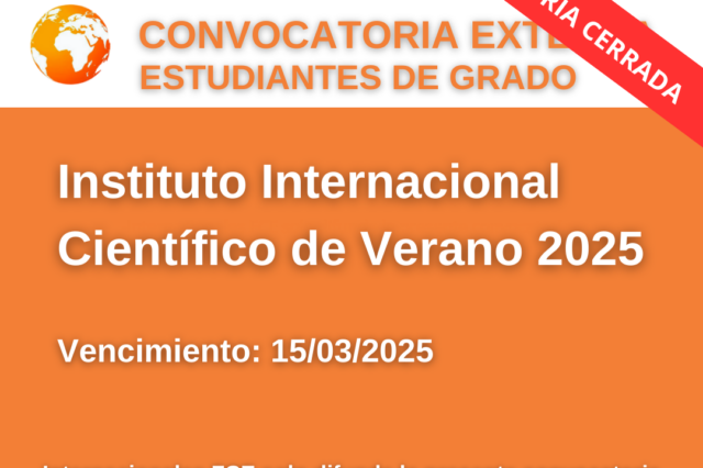 -CONVOCATORIA CERRADA-Instituto Internacional Científico de Verano 2025