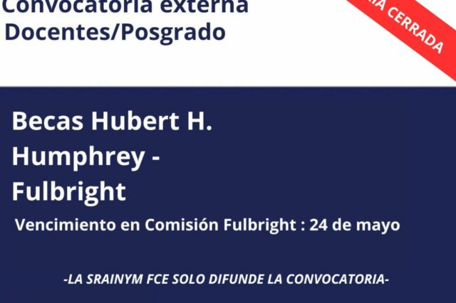 Convocatoria externa. Docentes/Posgrado