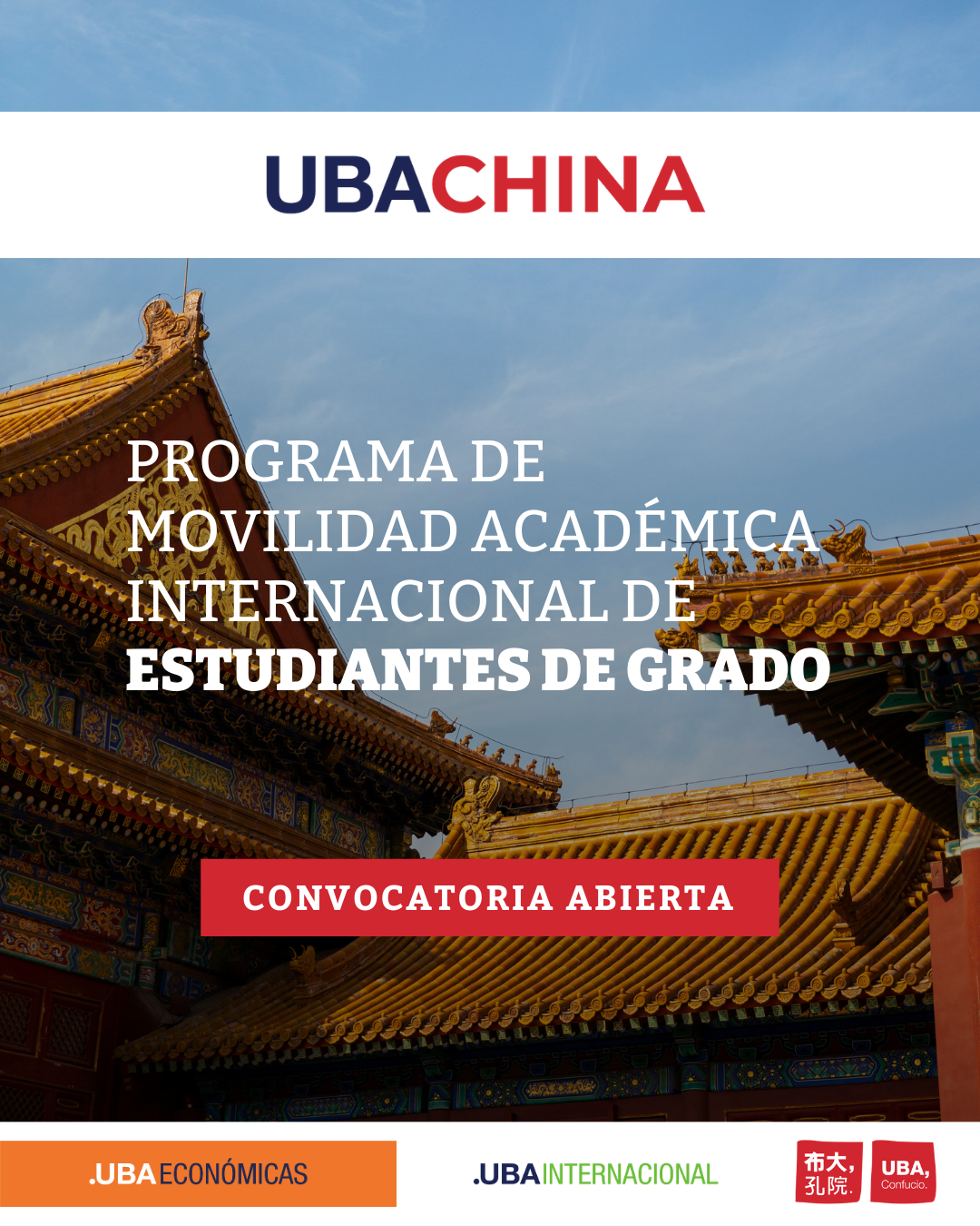 Programa de Cooperación Académica UBA-CHINA 2026-2027 -Estudiantes de Grado- 