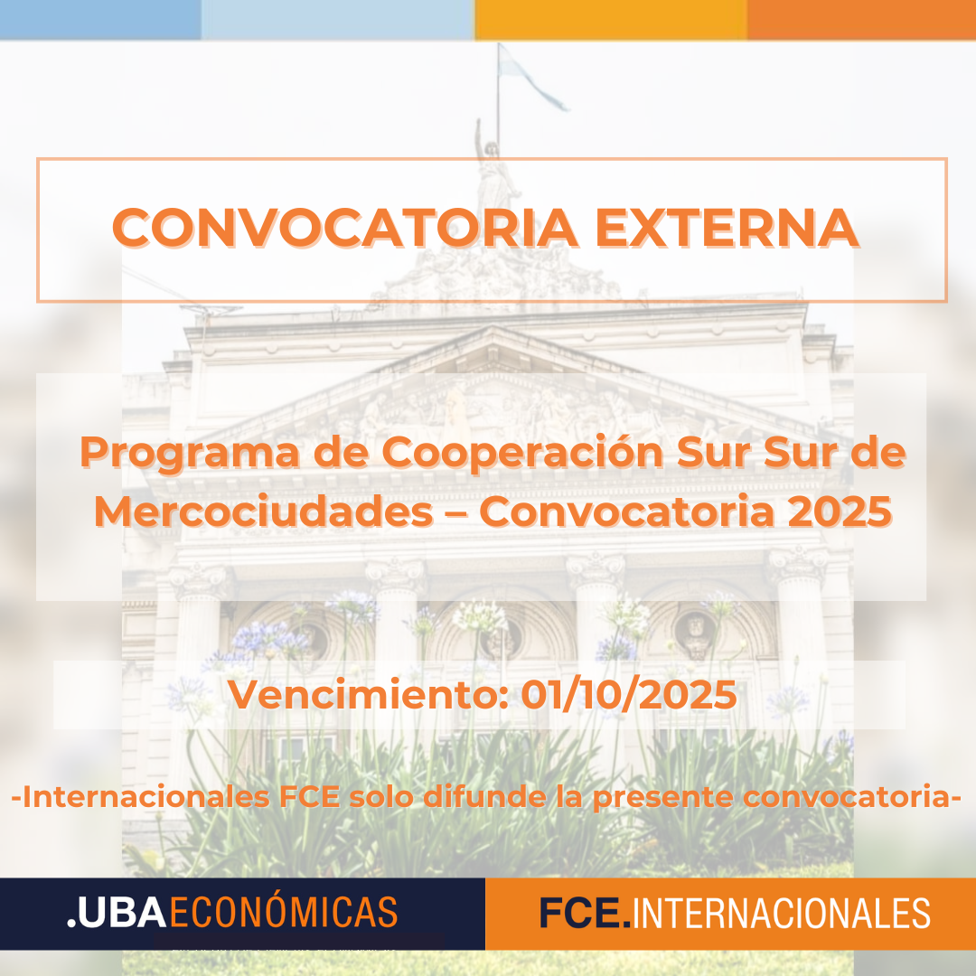 Programa de Cooperación Sur Sur de Mercociudades – Convocatoria 2025