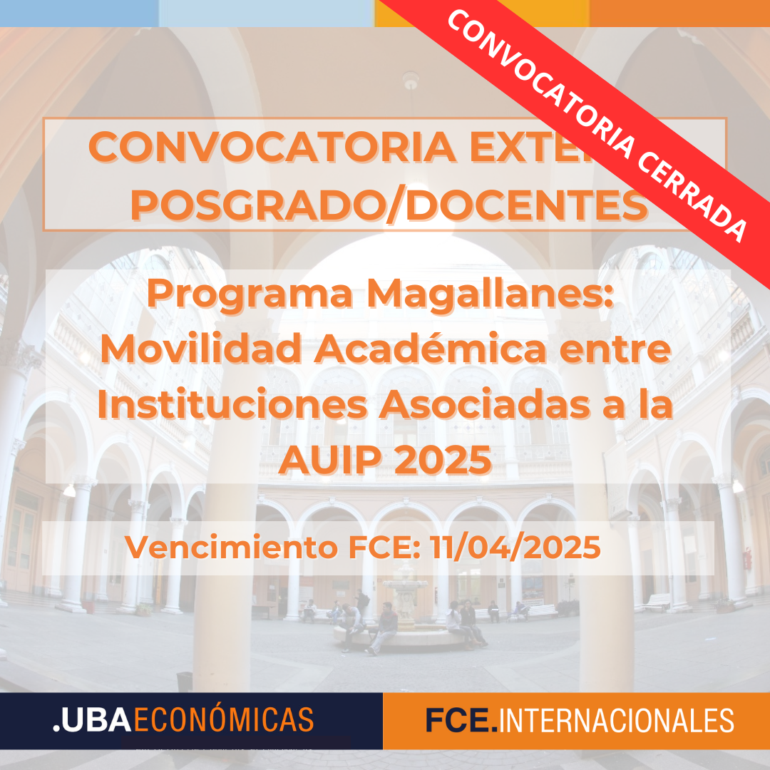 CONVOCATORIA CERRADA-Programa Magallanes: Movilidad Académica entre Instituciones Asociadas a la AUIP 2025