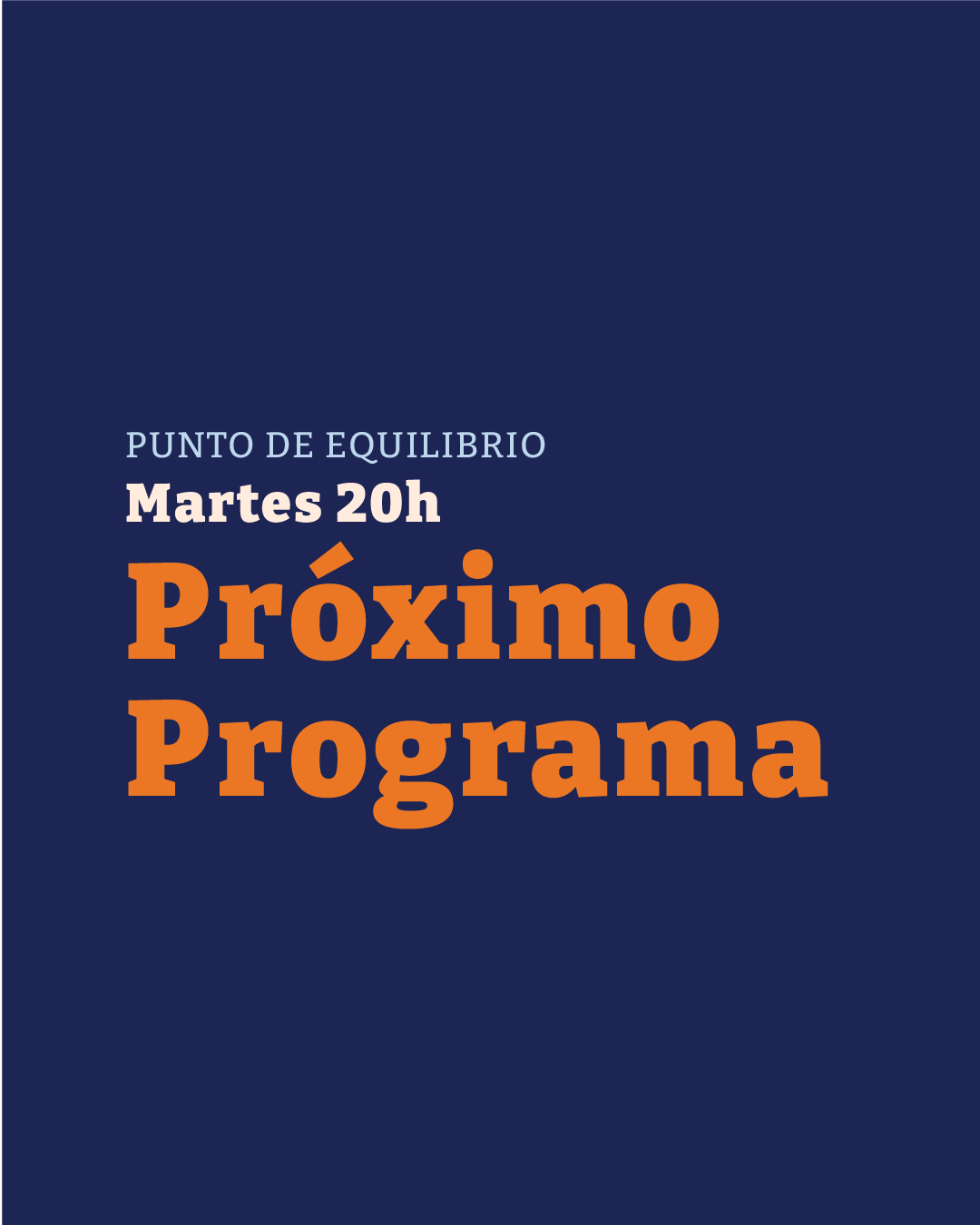 Próximo programa