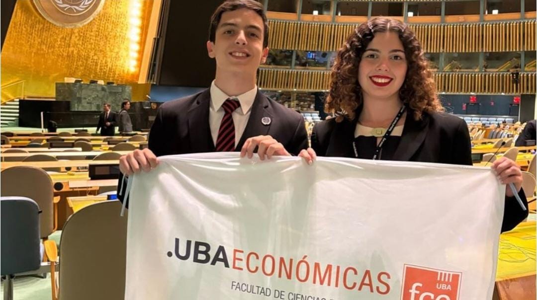 Dos alumnos de Económicas formaron parte de una delegación de la UBA distinguida por la ONU