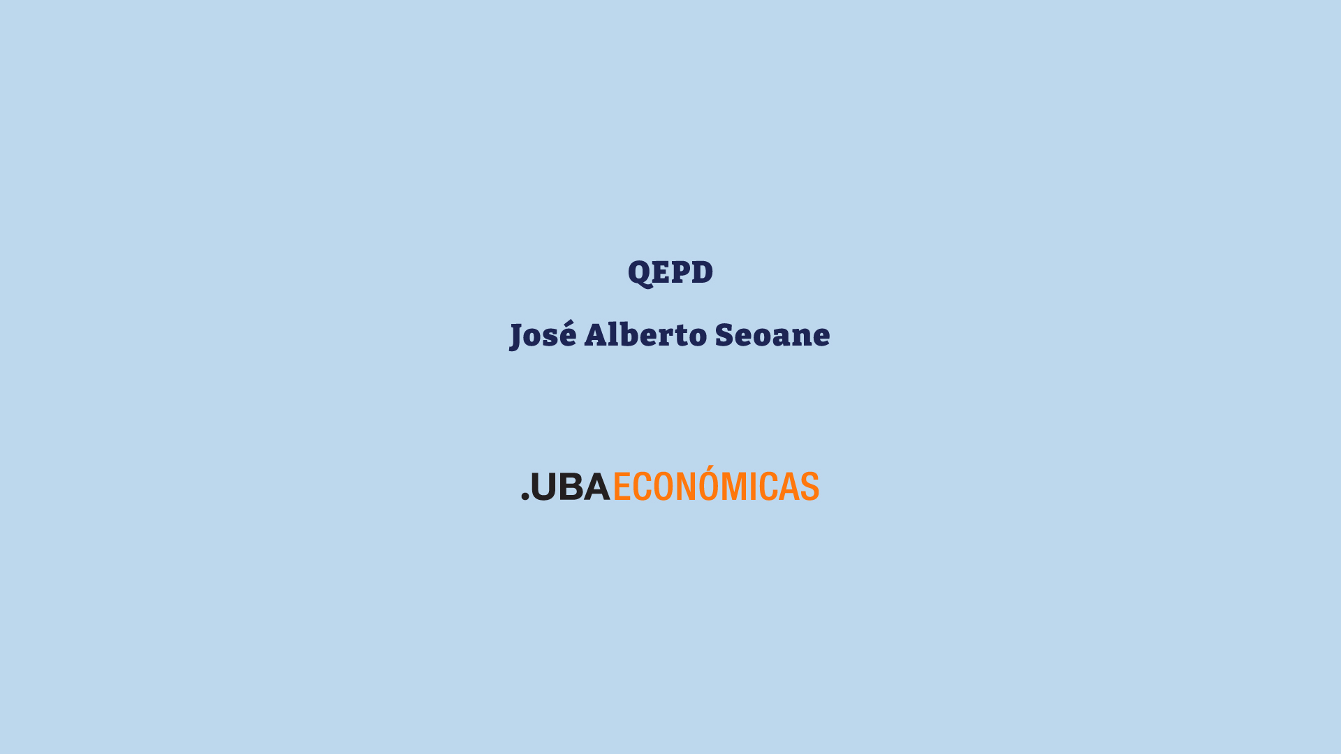 QEPD | José Alberto Seoane